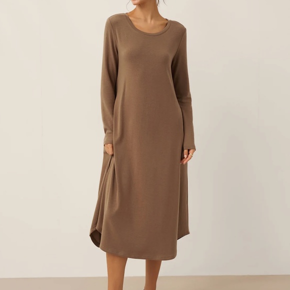 Lenzing Tencel Modal® A-Line Curved Hem Stretch Maxi Dress KAYLA - Picture 7 of 7